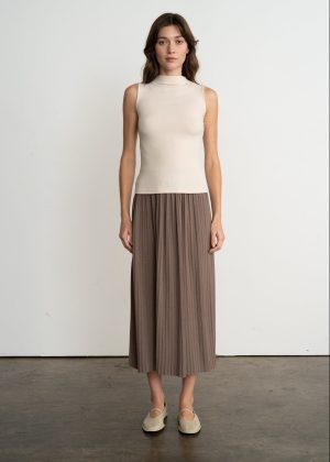 ELAINE PLEATED MIDI SKIRT