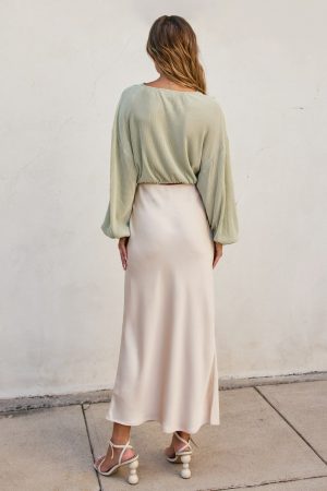 LINA SATIN MAXI SKIRT