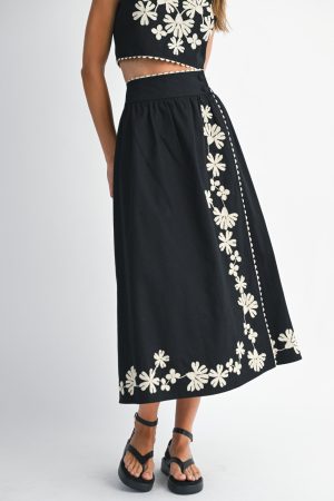 ELLIE WRAP MIDI SKIRT