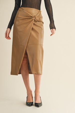 ABIGAIL WRAP MIDI SKIRT